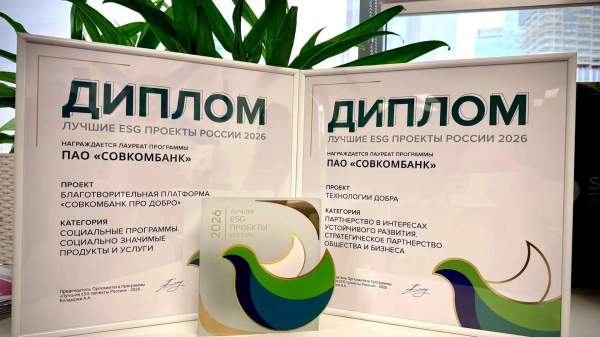Read more about the article Совкомбанк стал лауреатом программы “Лучшие ESG проекты России” в 4 категориях